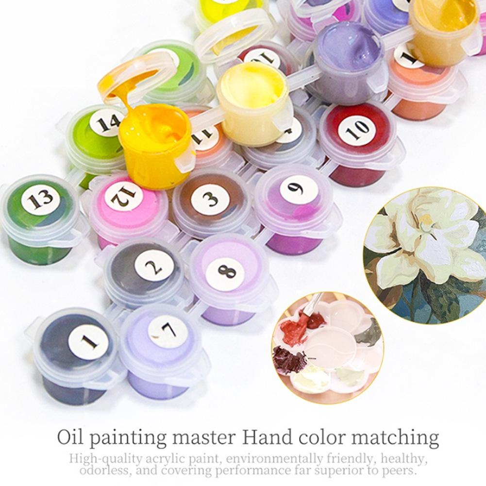 Frame Painting By Numbers Kit Abstract Sunset Landscape Modern Drawing Coloring DIY Painting By Numbers Acrylic Paint Home Decor