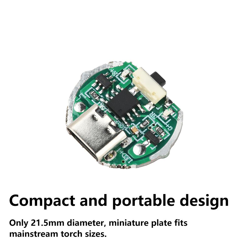 DIY Flashlight Control Motherboard LED Driver Control Board Brightness Charging Protection With Switch Three levels of Dimmer