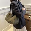 Japanese Style Simple Crossbody Bag Solid Color Canvas Pillow Bag Versatile Shoulder Bag  Student