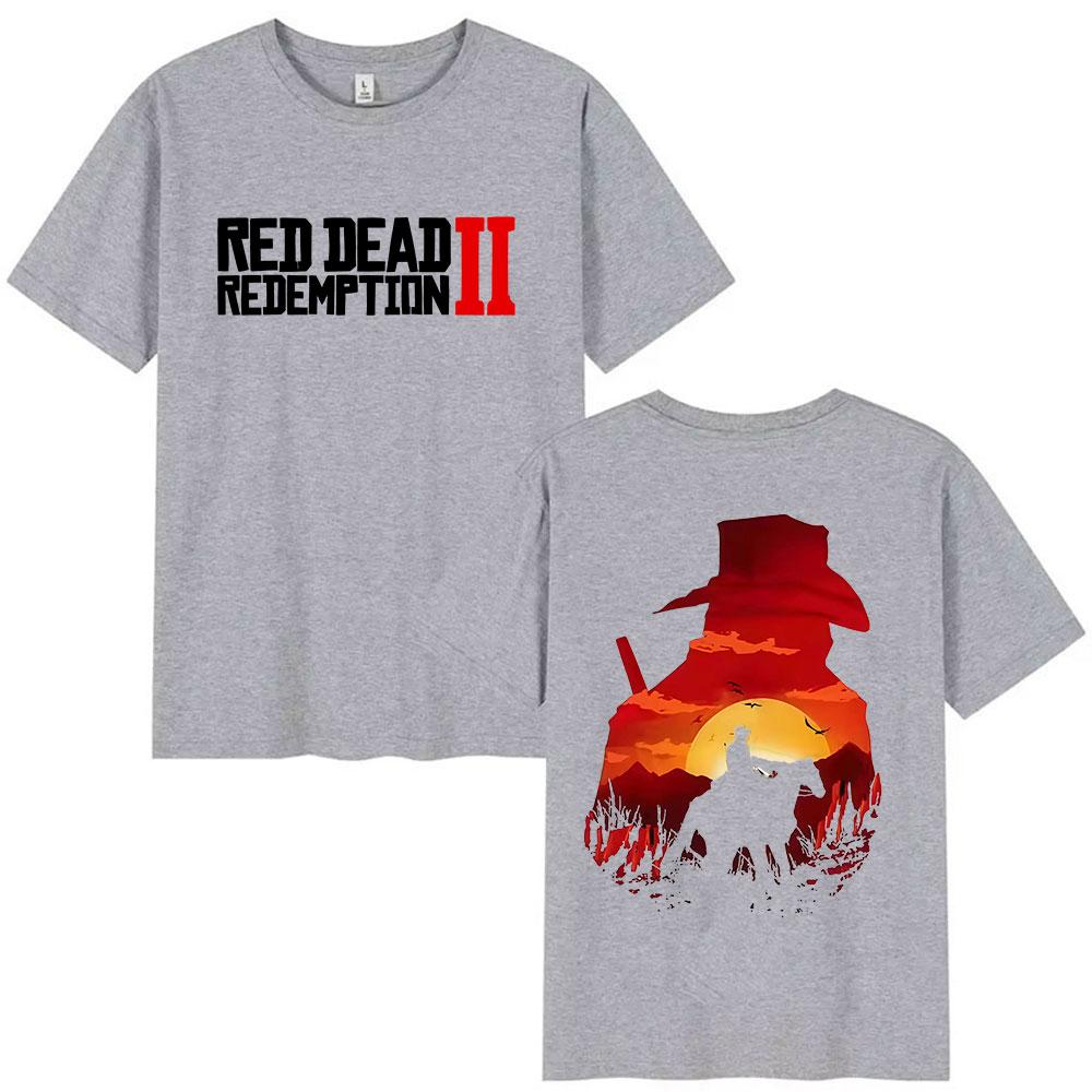 Red Dead Redemption 2 Артур Морган игрок графическая короткорукавная футболка мужская готический стиль чисто всесезонная парная топ