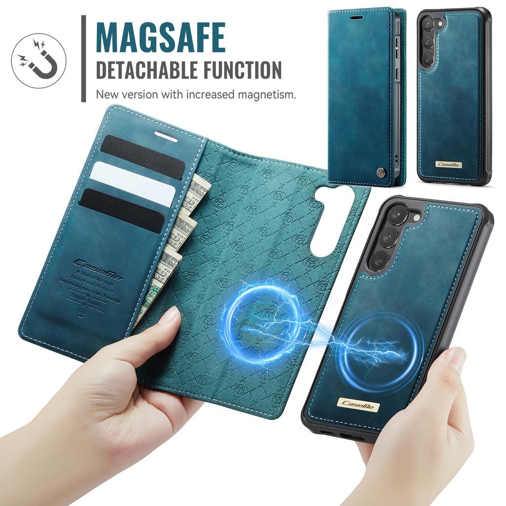 For Samsung Galaxy S23+ Case CASEME C49 Compatible with MagSafe RFID Blocking Detachable Wallet Leather Phone Cover