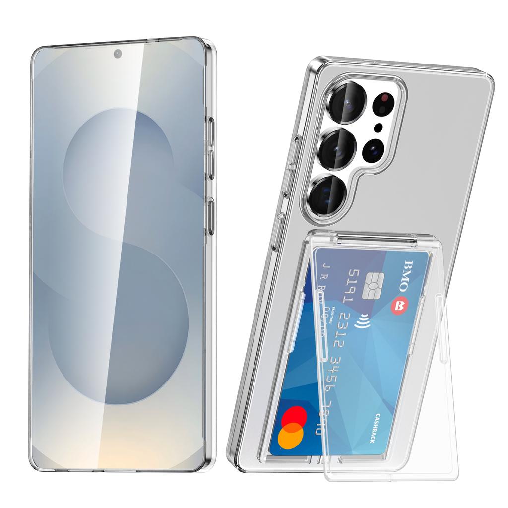 Кошелек Держатель для карт Чехол-подставка для телефона для Samsung Galaxy S26 Ultra S25 Edge S23 S24 Plus со слотом для карт Подставка Защитная крышка