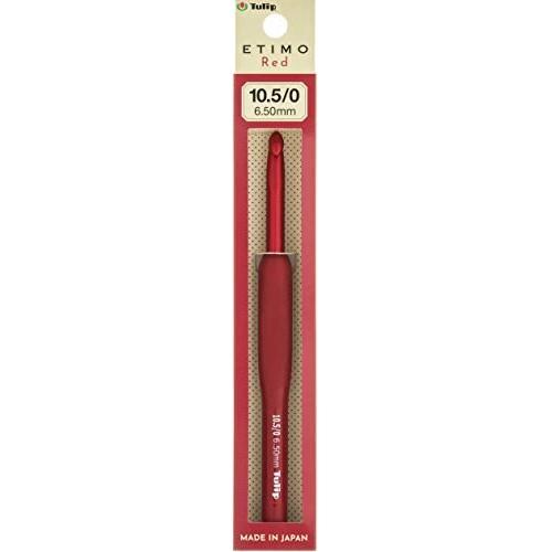 Крючок для вязания крючком "ETIMO Red (Etimo Red) Крючок для вязания с мягкой ручкой 10,5/0" Tulip TED105