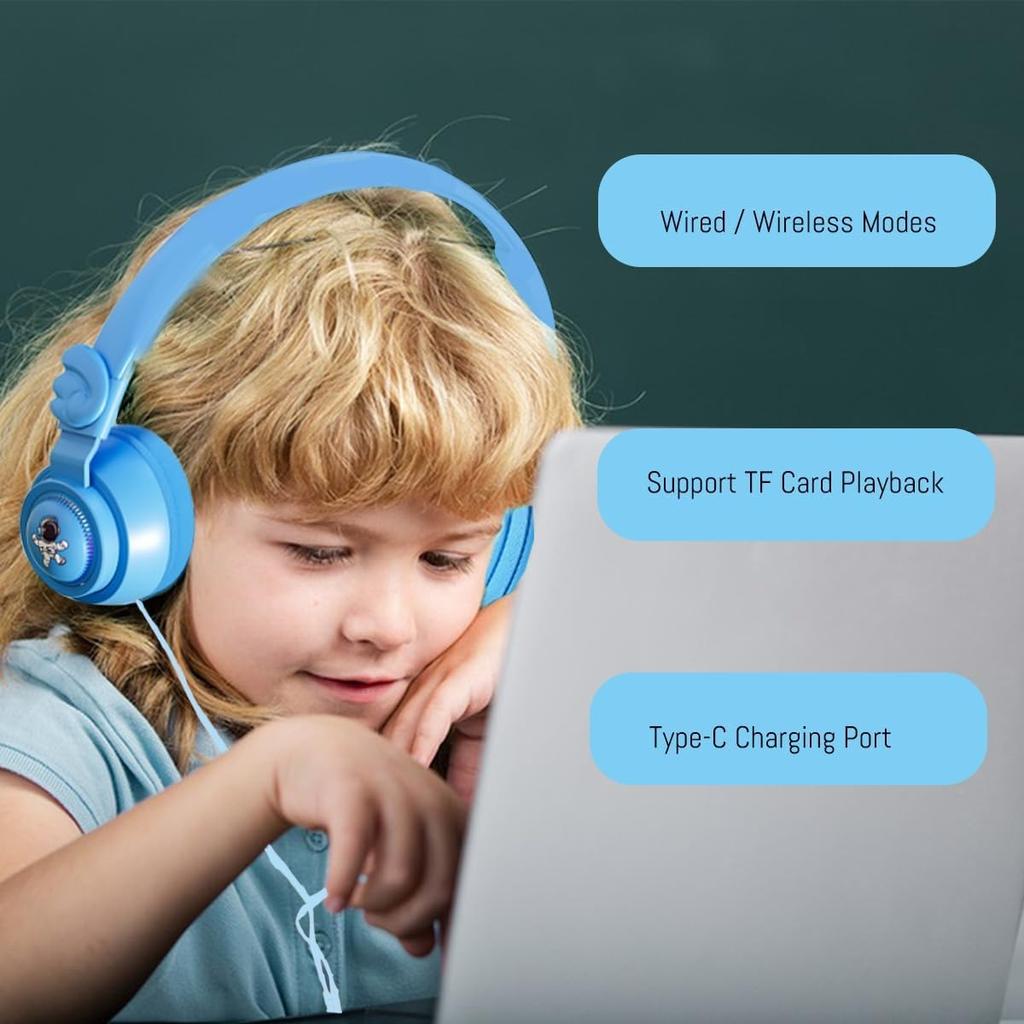 Беспроводные наушники, симпатичная гарнитура с кошачьими ушками и светодиодной подсветкой, шумоподавляющие игровые стереонаушники, модные Bluetooth (5.0) Ношение гарнитуры