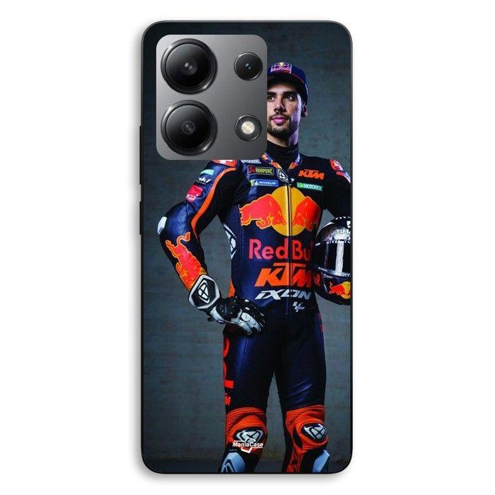 Coque de téléphone - MANIACASE - Xiaomi Redmi Note 13 4G - Silicone TPU - Noir - Motif Miguel Oliveira MotoGP