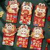 4pcs Chinese Style 2025 Snake Year Red Envelopes Traditional Gifts Packing Bags Wedding Birthday