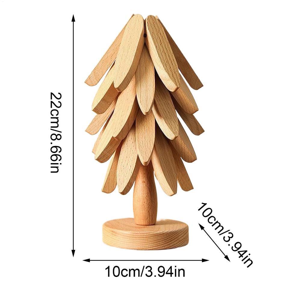 Wooden Insulation Trivet Tree Non-Slip Cup Coaster Set for Stove Pan Cup Teapot Hot Dishes Bowl, Anti-Scalding Cookware Coaster