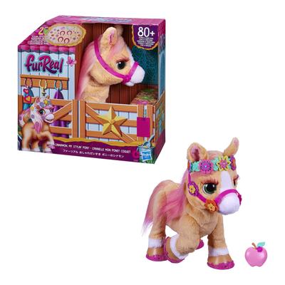 Hasbro Fur Real Stylish Love Pony Cinnamon Animal электрическая мягкая игрушка 14 дюймов (35см) Интерактивная игрушка реагирует более чем 80 голосами и движениями