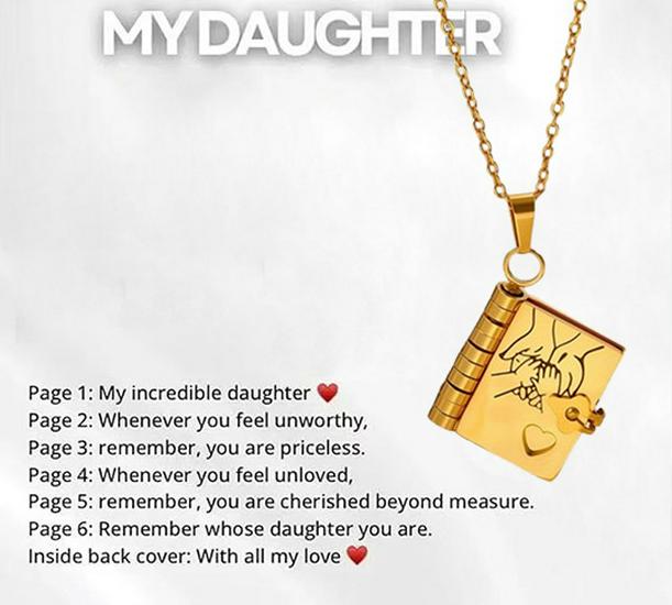 Подвеска-кулон «Любовное письмо» из титановой стали для пар - Цепочка для ключицы для девушек.