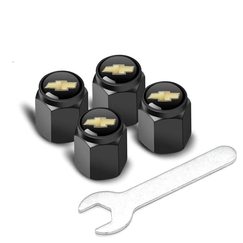 AABHE1 Dust-proof Car Wheel Tire Valve Caps Covers Decoration For Chevrolet Corvette Aveo Cruze Malibu Spark Lova Orlando Captiva Trax