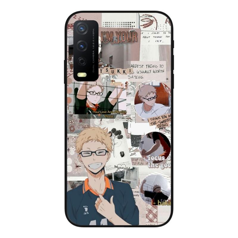 Haikyuu Kei Tsukishima Phone Case For VIVO Y95 Y93 Y31 Y20 V19 V17 V15 Pro X60 NEX Soft Black Phone Cover