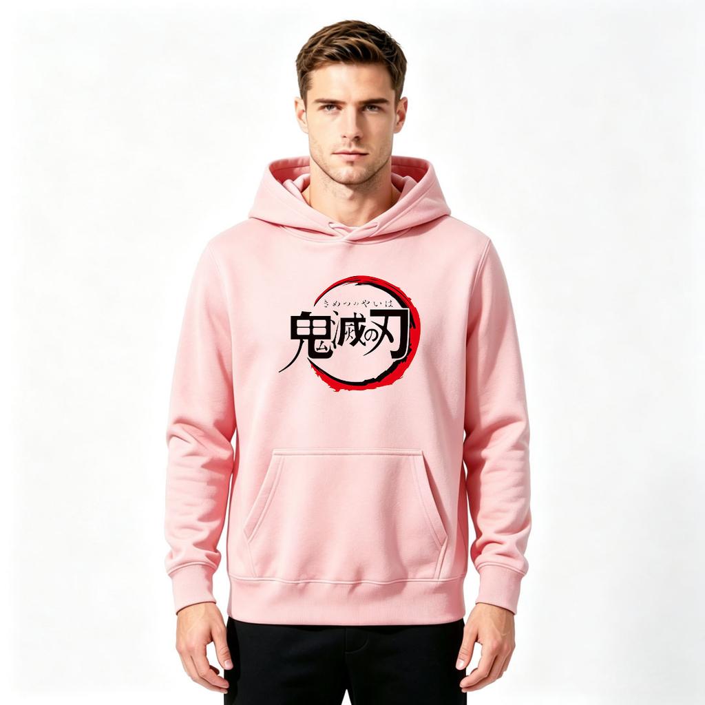 Men's Anime Printed Pullover Hoodie Casual Long Sleeve Sweatshirt for Daily Wear