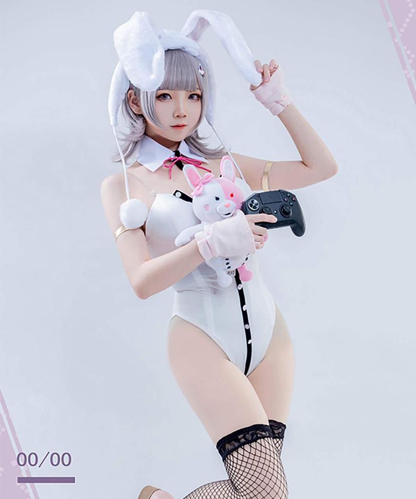 [Milky Time] Super Danganronpa 2 Нанами Чиаки Косплей Девушка-кролик Белая Нанами Чиаки
