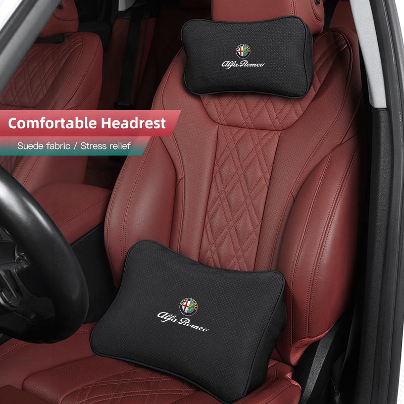 CAR COMFORTABLE HEADREST AND LUMBAR SUPPORT VALVE CAP For Alfa Romeo Giulietta GT 159 147 156 Mito Brera Giulia F1 Stelvio