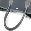 HERMES Garden File MM Bag Tote Bag Shoulder Bag Leather / Canvas Black
