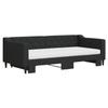 VidaXL Daybed with Trundle and Mattress Black 90x190 Cm Fabric 3197456