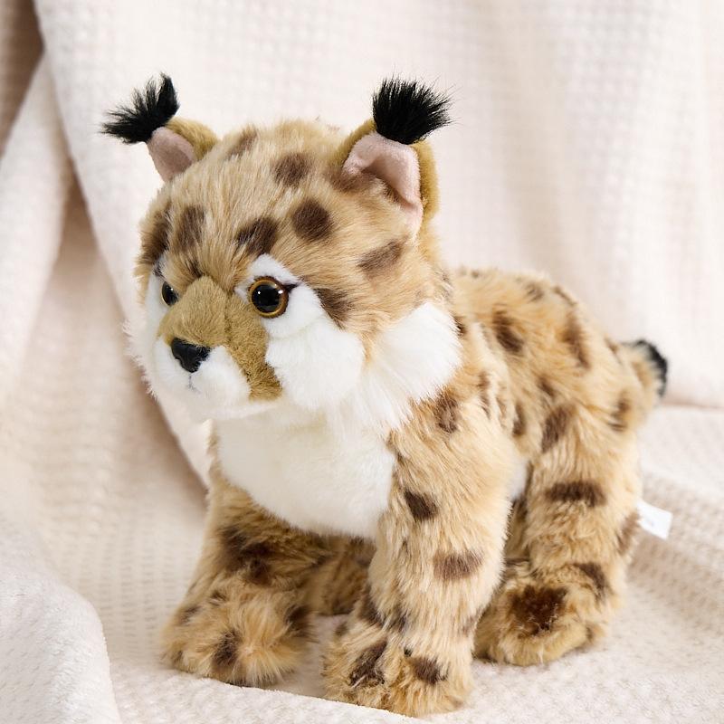 Kawaii Yellow Leopard Plush Toys Realistic Funny Animal Dolls Soft Skin-friendly Plush Ornaments Birthday Present for Children