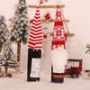 Christmas Champagne Wine Bottle Cover Dress Up Holiday Party Wine Bottle Decor Home Table Ornments Xmas New Year Gift