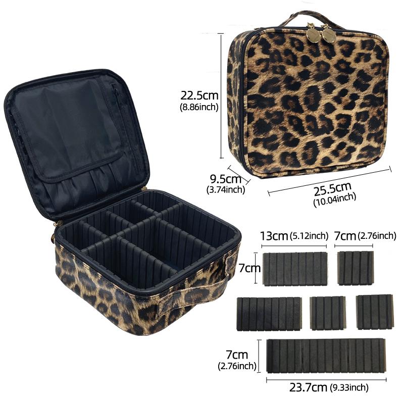 New Cosmetic Bag With Mirror Beauty Brush Makeup Bag Travel Necessary Waterproof Large Capacity Travel Tattoo Makeup Case