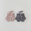 Korean Style Kids Mittens with Love Heart Pattern Ins Fashion Winter Gloves with Anti-Loss Neck Cord Warm Baby Toddler Mittens