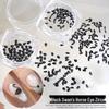 Black Swan Zirconia Nail Art: Mini Flat-Back Water Drop & Horse Eye Rhinestones, Press-On Accessories