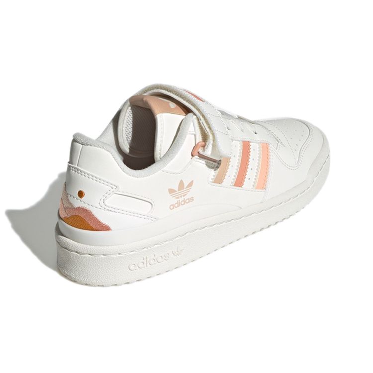 Adidas Originals Forum Low Pastel Pack Synthetic Leather Two-Layer Cowhide Low-Top Skate Shoes Women Sneakers White Pink GV8345