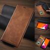 IPhone 12 11 XR 8 7 6 5/Samsung S8 S9 S10 S20 A51 A71/Xiaomi Redmi 9A 9C Note 9/Huawei P20 P30 P40 uchun Retro PU Teri Magnit Qopqoqli Telefon Chexoli