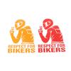 Respect For Bikers Sticker Car Vinyl Decal Funny Motorcycle Waterproof