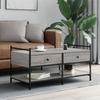 VidaXL Coffee Table Sonoma Grey 99x50x50 Cm Engineered Wood 833963