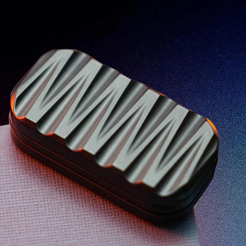 Magnetic Push Card Mechanical Slider EDC Metal Pushing Plate Relieve Stress Reducing Toys Mini Fidget Haptic Coin Antistresse