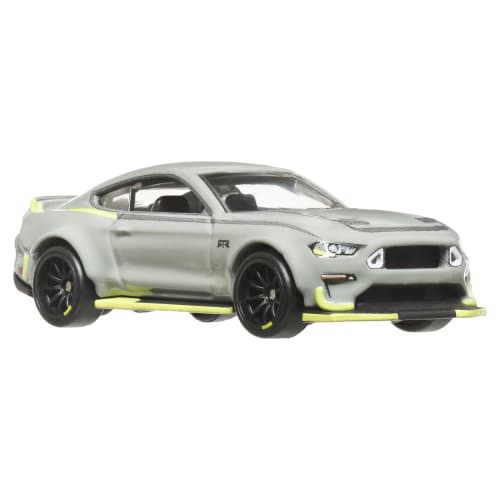 Hot Wheels Car Culture Slide Street 2018 Ford Mustang RTR Spec 5 Vehicle Toy Diecast Car for Ages 3 and Up, Gray, HKC85