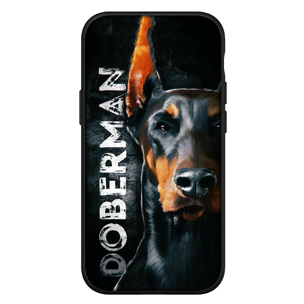 Чехол для iPhone 15 14 Xiaomi Redmi Note 13 12 11 Pro Max X 8 7 9 XR Samsung Galaxy S24 S23 S20 FE 12C 13C 9C OPPO A15 Huawei Doberman Dog Phone Case