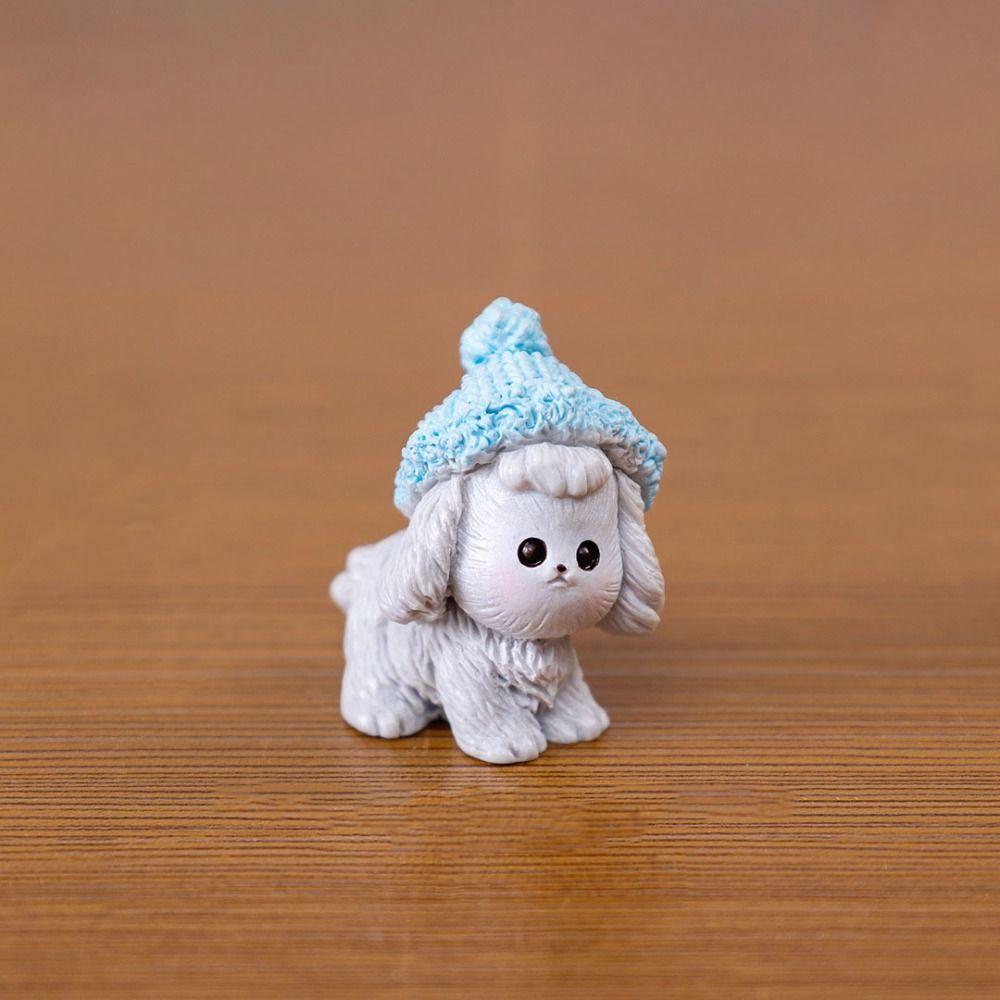 Mini Cute Puppy Statue Cartoon Cartoon Dog Gift Miniature Dog Figurine