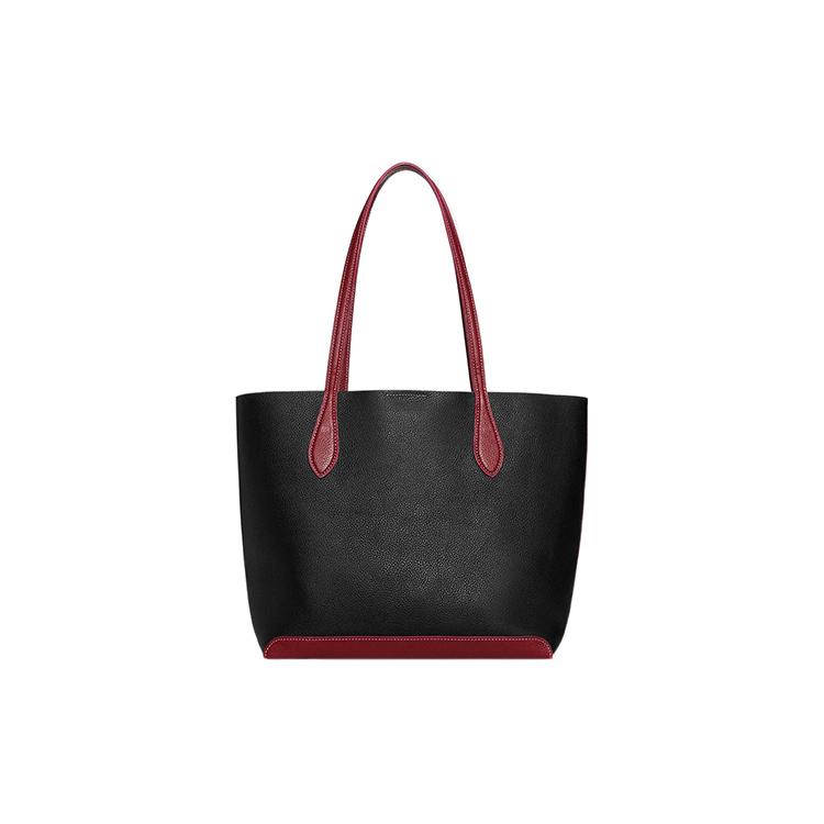 New COACH Kia Pebbled Leather Tote Bag Shopping Bag Handbag Shoulder Bag Women's Black CE734-B4M2