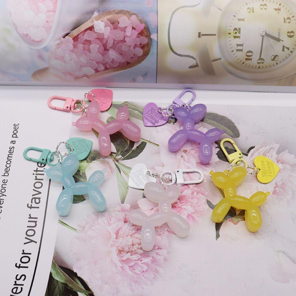 Dog Jelly Balloon Puppy Keychain Love Pendant Cartoon Puppy Pendant Creative   Women