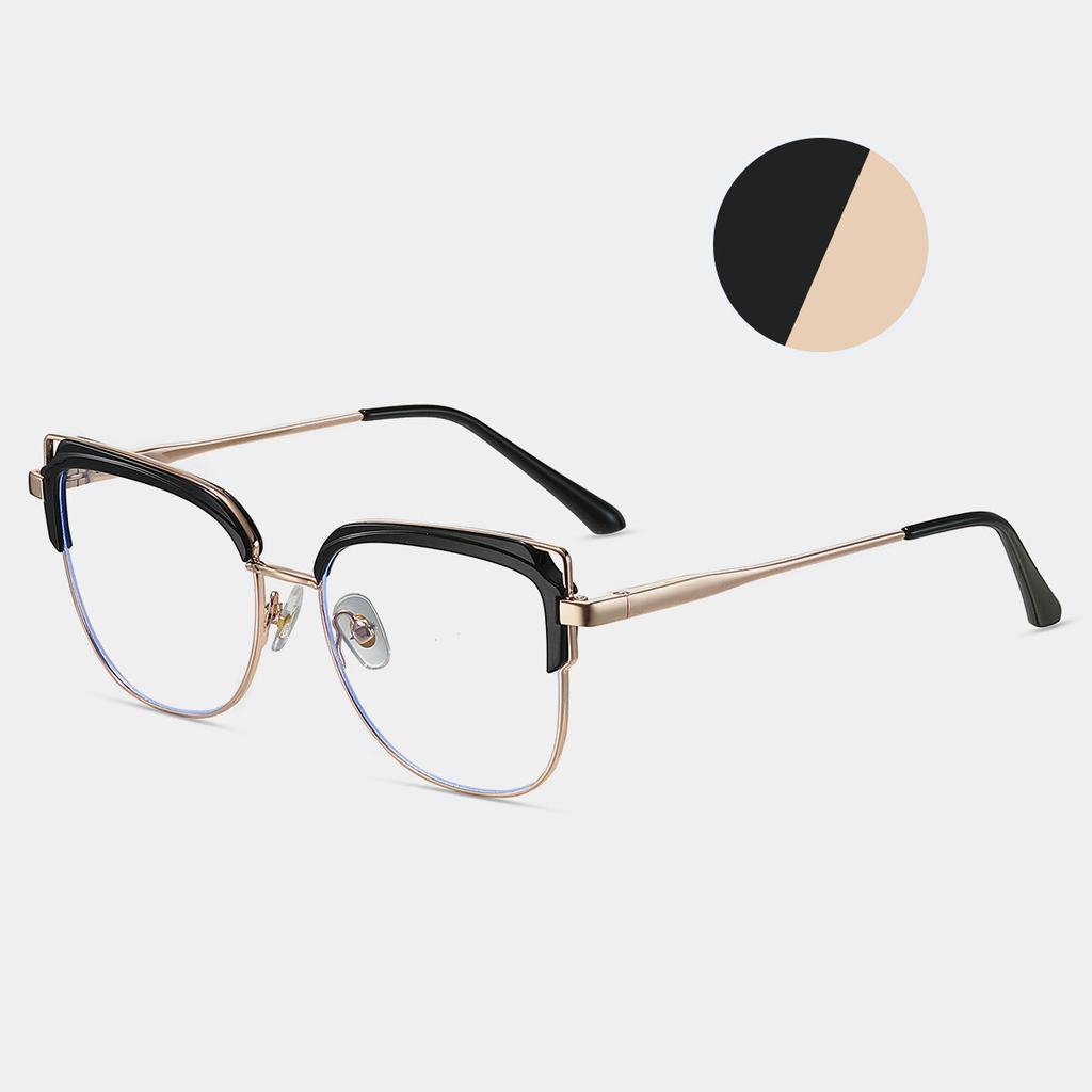 TR90 Reading Eyewear Female Eyeglass Frame Ladies Metal Transparent Screen Spectacle Cat's Presbyopic Alloy Eye New Clear Presbyopic Computer