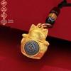 Zodiac Dragon, Horse & Monkey Keychain: Lucky Cat Spinner Charm