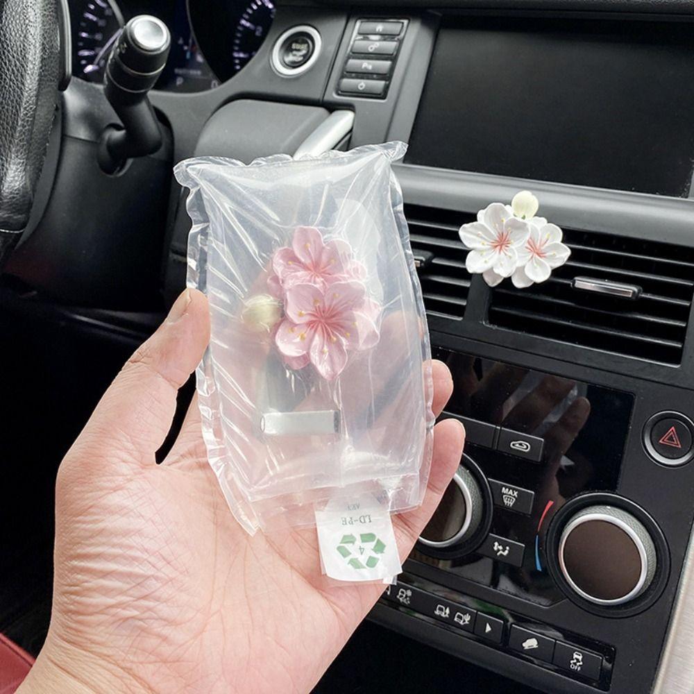 Vent Clips Car Air Freshener Peach Flower Perfume Diffuser Clip Auto Decoration