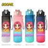 800ML KPop Demon Hunters Gradient Cartoon Pattern Big Capacity Straw Water Cup Outdoor Portable Sports Drink Bottles Travel Mug