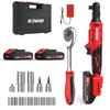 Navin 20V Rechargeable Ratchet Wrench Brushless Motor Electric Ratchet Wrench Electric Ratchet Garage Tool Set Maximum Torque 85Nm Site Renovation