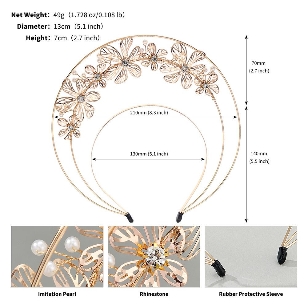 New Madonna Halo Hair Crown Handmade Pearl Funny Dressing Headwear Retro Lolita Crown Headband