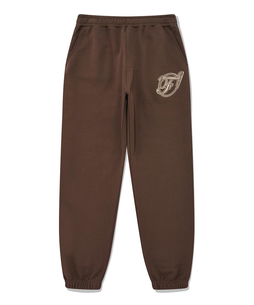FALLETT Flowing Logo Jogger Pants Brown