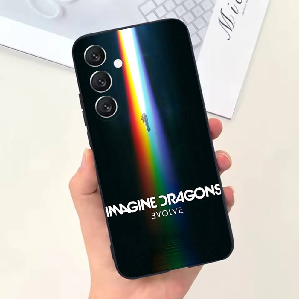 Чехол для телефона из резинок Loom Band Imagine Dragons для Samsung Galaxy A13, A21s, A22, A31, A32, A52, A53, A71, A80, Мягкий черный корпус