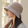 Warm Elegant Temperament Basin Hat Winter French Top Hat Outdoor Travel Warm Bucket Hat Windproof Thick Warm Hat for Skiing, Running, Cycling