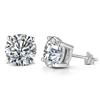 2 Carat 8.0mm D Color Moissanite Stud Earrings For Women 100% 925 Sterling Silver Sparkling Wedding Jewelry