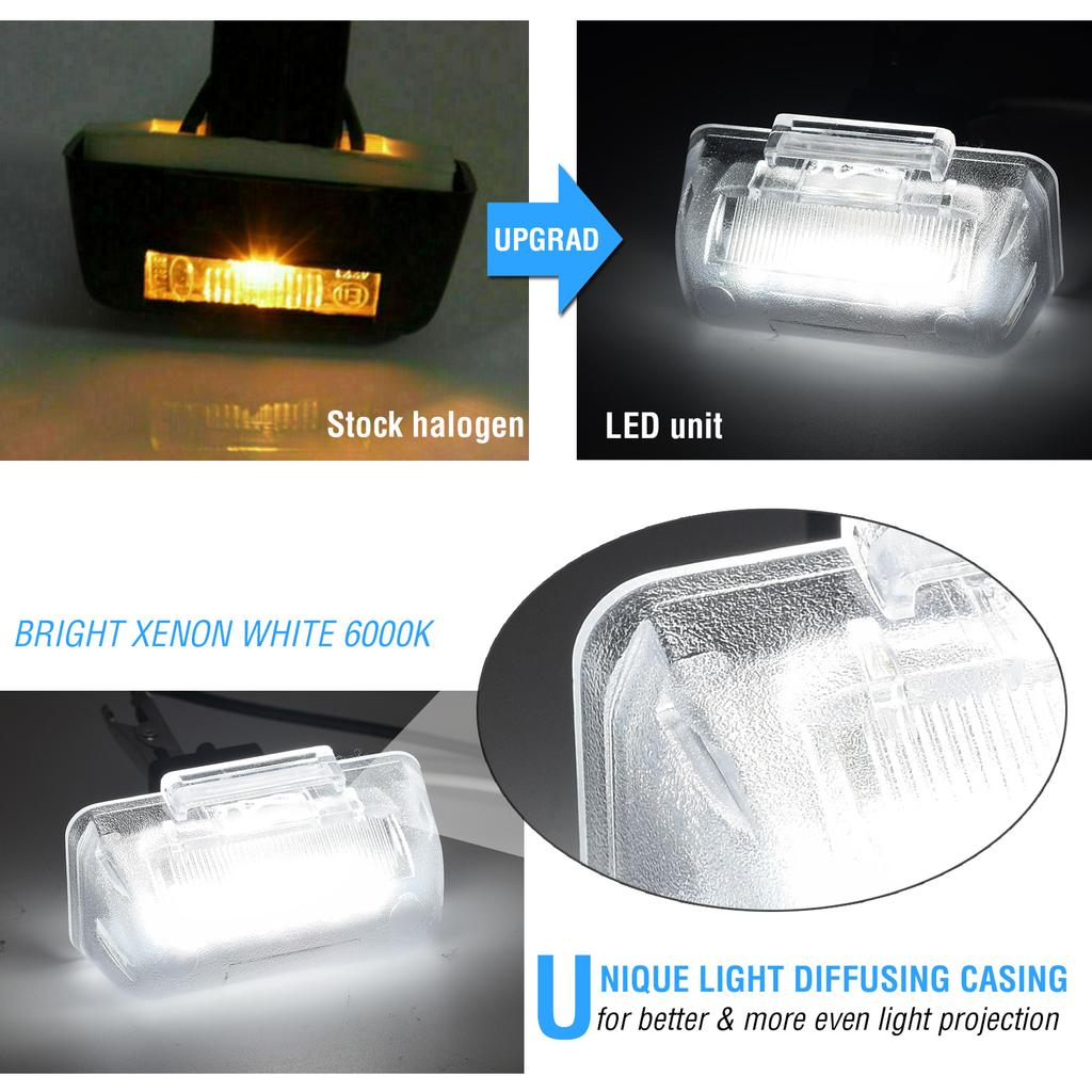 Pair LED Number License Plate Light Lamp Bright White 6000K For Ford Transit Transit Connect MK5 MK6 MK7 4388111