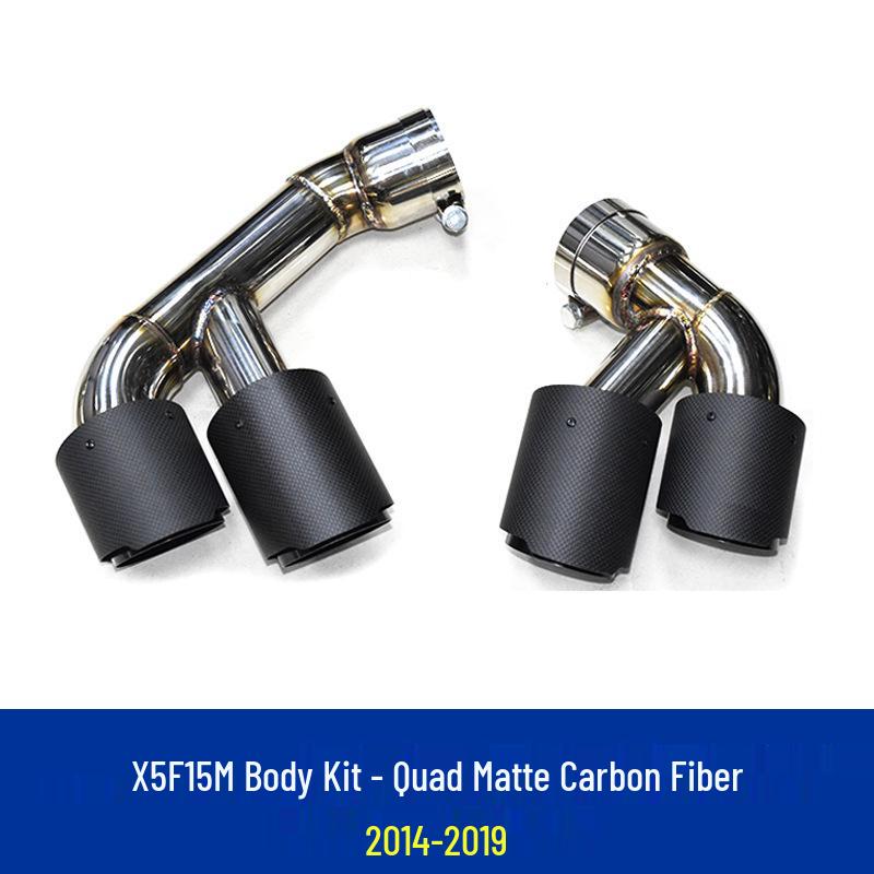 Stainless Steel M Quad Black Square Exhaust Tips for BMW F15/X5 & F16/X6 Upgrades