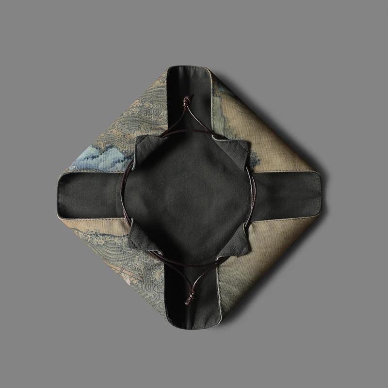 Китайский чайник Чашка Хранение Сумка Портативный Уличный Дорожный Комплект Тканевая Сумка Контейнеры Упаковка для Гайвани Чайный Набор Уютный Уют