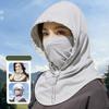 Summer Anti-UV Sunscreen Hat With Mask Shawl Breathable Ice Silk Pullover Cap Head Wrap Unisex Beach Cap For Outdoor Sports
