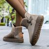 Women's Waterproof Winter Boots Snow Female Warm Ankle Boots with Thickened Fur Lining and Slip-Resistant Sole